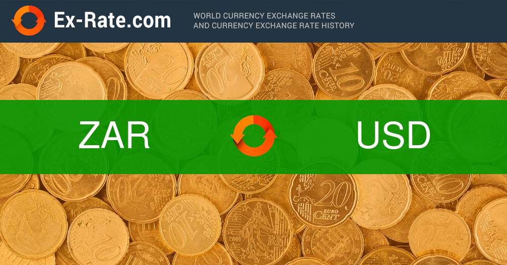 Live Rand to US Dollars Exchange Rate - R 1 ZAR/USD Today