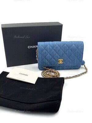 Chanel Navy Blue Wallet On Chain Patent Leather Shoulder Bag – Trésor Vintage