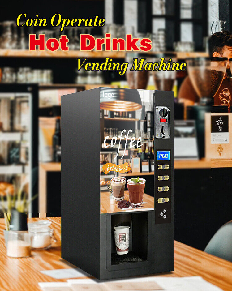 Coin Option Coffee Machine 3 Lane | Brass Token System | Three Beverag | Cafe Desire