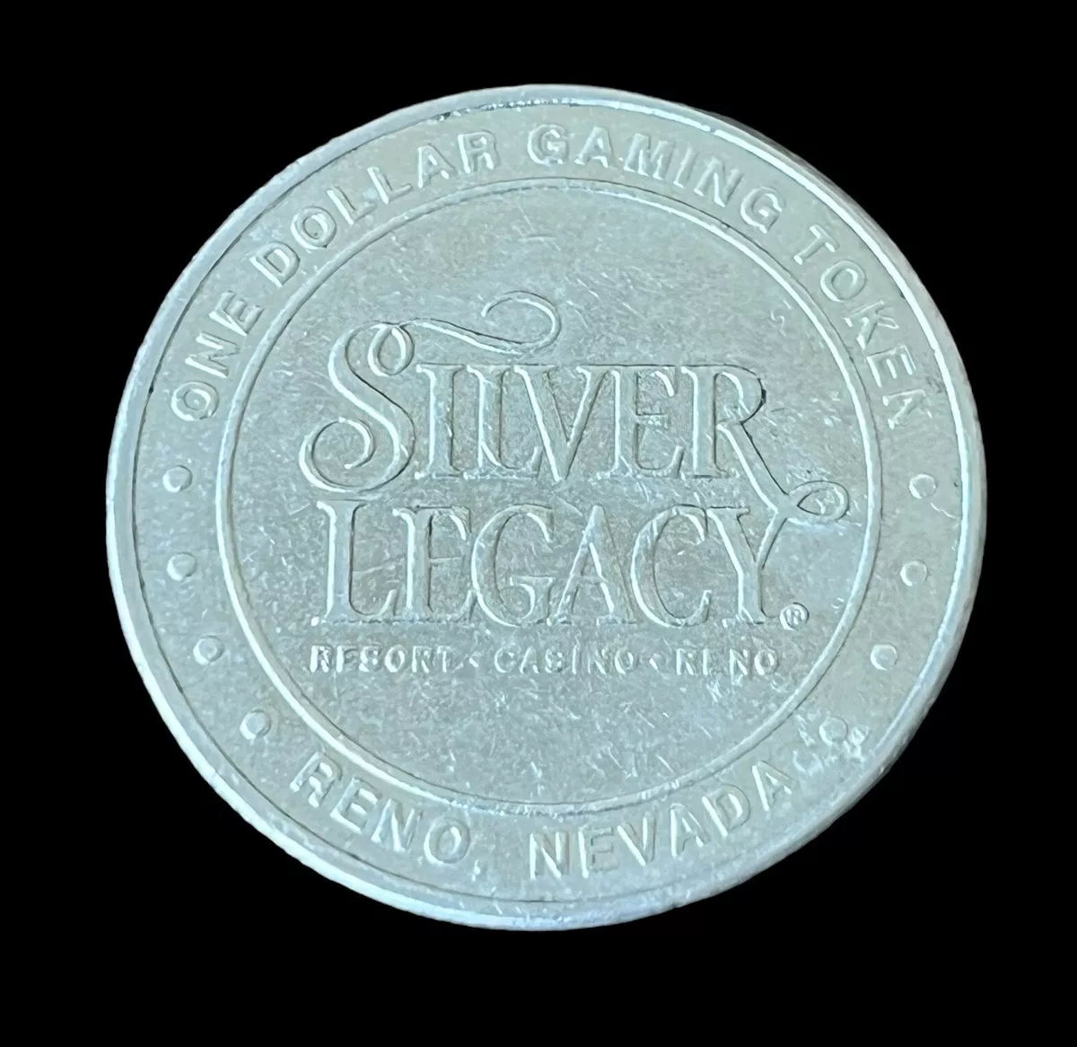 cryptolove.fun : $1 silver legacy silver casino token gaming coin reno nevada obsolete : Toys & Games