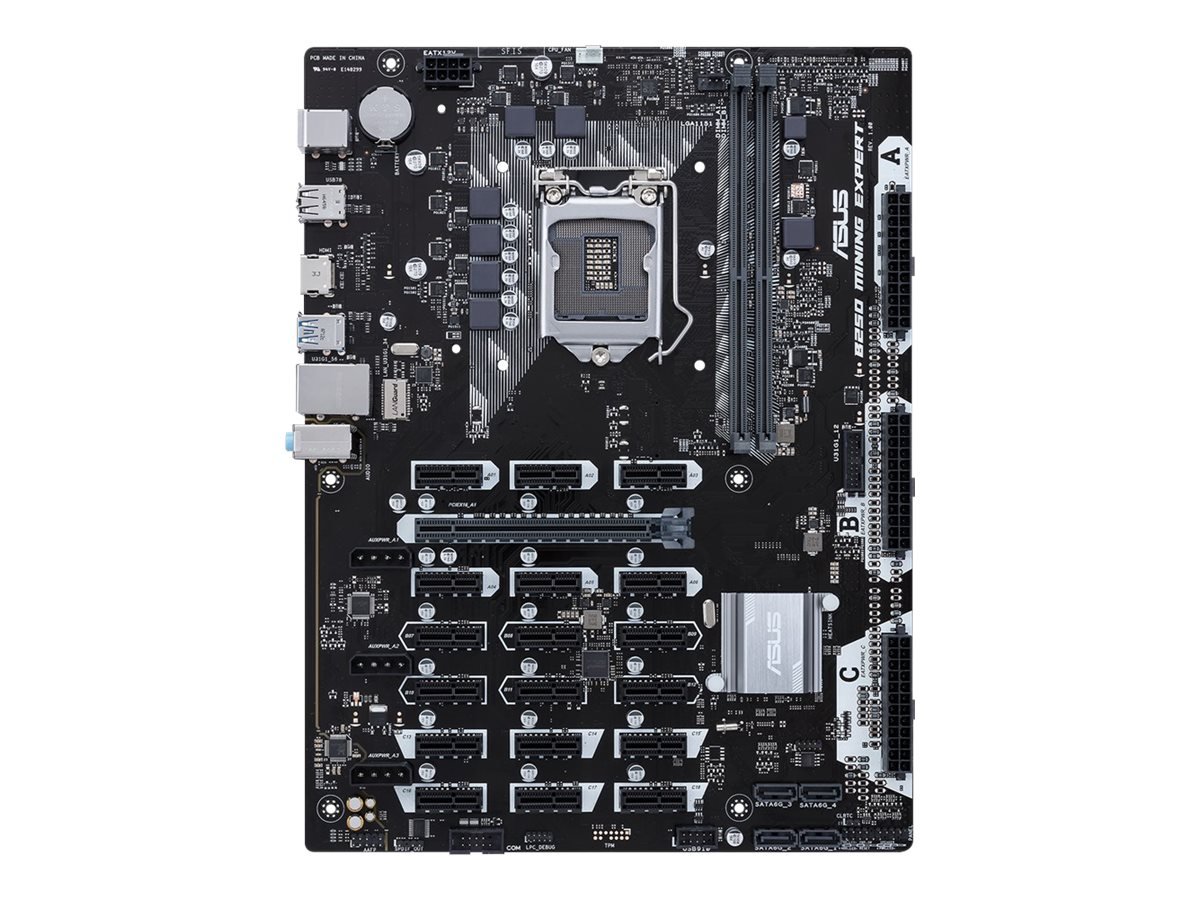 Asus B Mining Expert with 19 GPU Slots - Mining Motherboard Review - Crypto Mining Blog