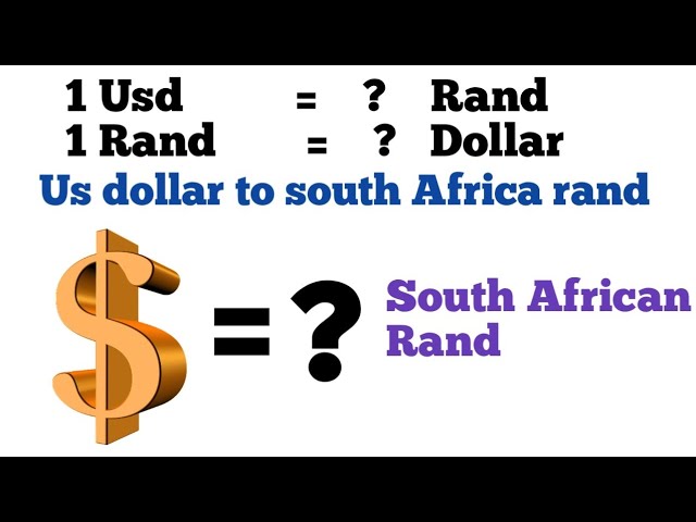 Convert ZAR to USD - South African Rand to US Dollar Exchange Rate