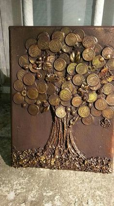 Money tree of coins. How to make handmade gift for friends — DIY is FUN