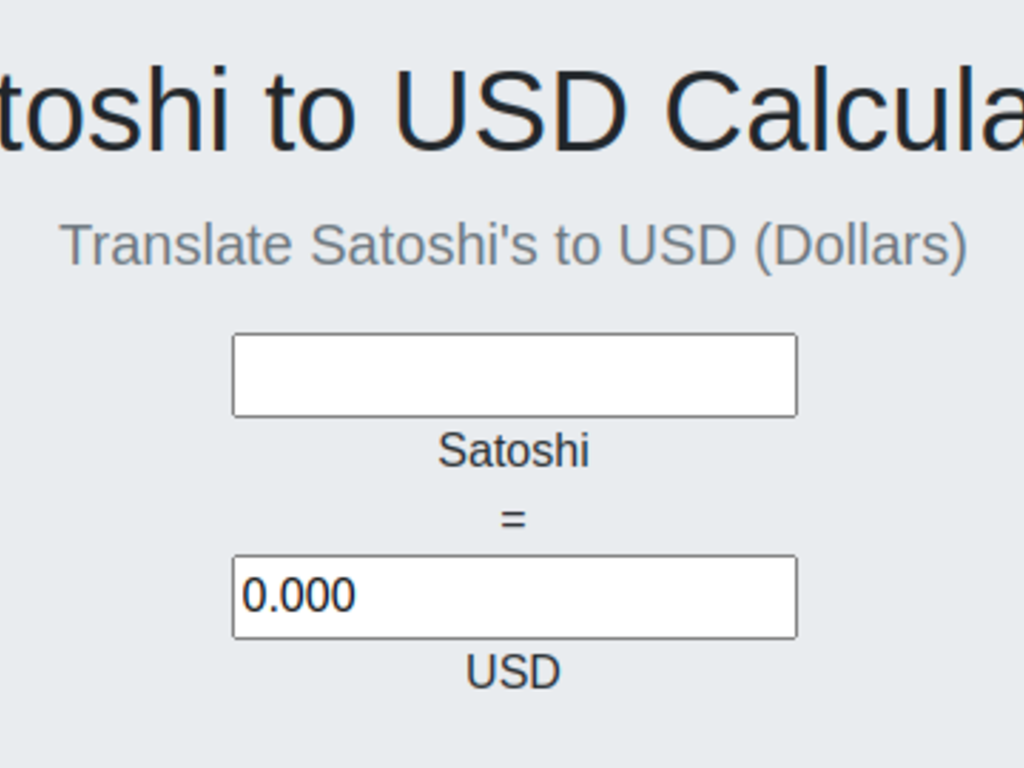 Satoshi to Bitcoin Calculator | Convert SATS to BTC/USD | cryptolove.fun