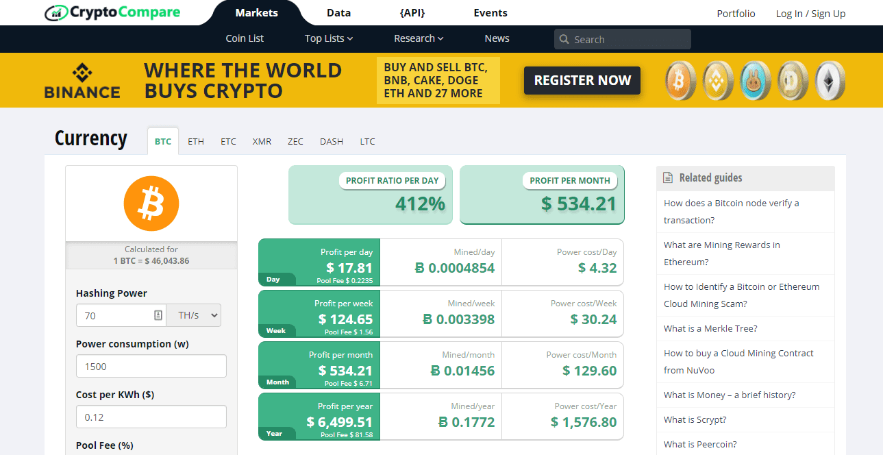 Crypto Profit Calculator - Bitcoin, Ethereum Profit/Loss Calculator