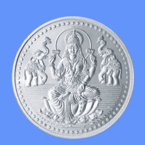 50g Silver Coin (% purity)-Lakshmi -Ganesha | Free Shipping Across India