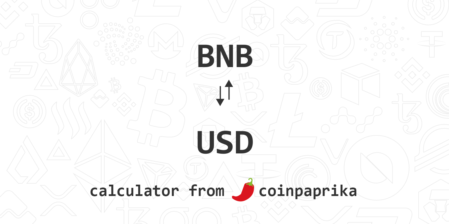 Convert Binance Coin to US Dollar | BNB to USD currency converter - Valuta EX