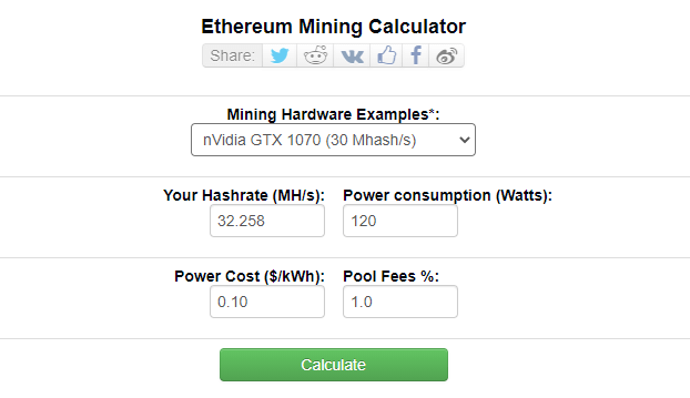 Ethereum Classic (ETC) Mining Calculator & Profitability Calculator - CryptoGround