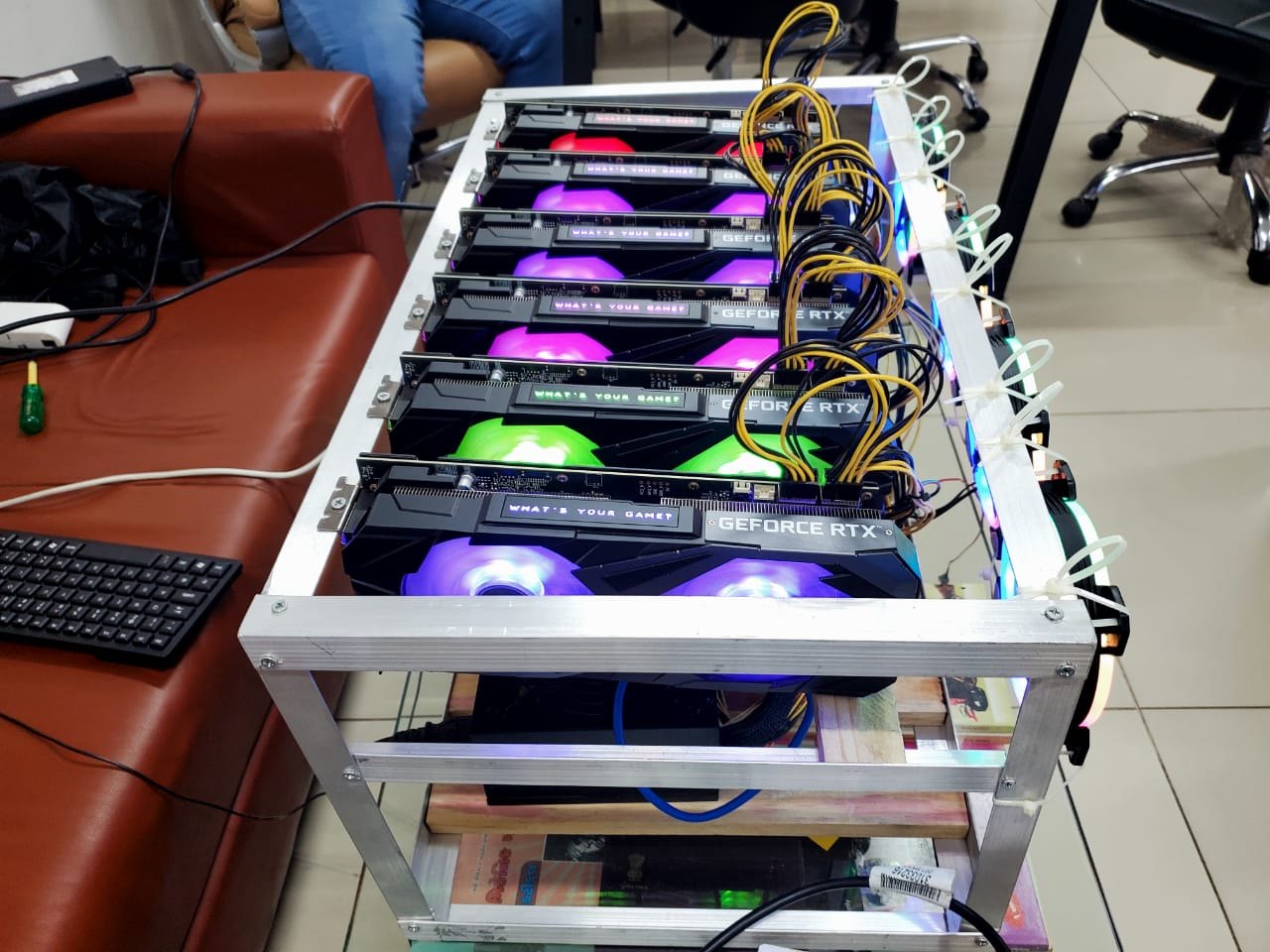 Vikrant Tech Etherium Mining Rig 8 Gpu Importer from New Delhi