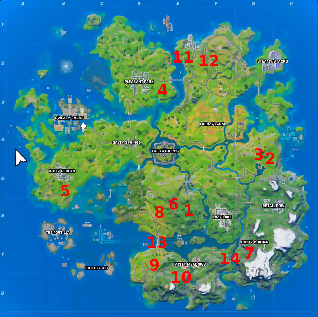 Fortnite Chapter 2 Season 4: Week 6 XP Coin Locations And Guide