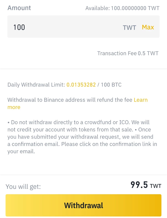 Trust Wallet Token (TWT) Staking Crypto Calculator