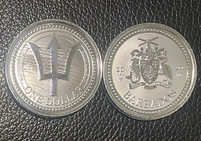 Silver Ounce Trident, Coin from Barbados - Online Coin Club