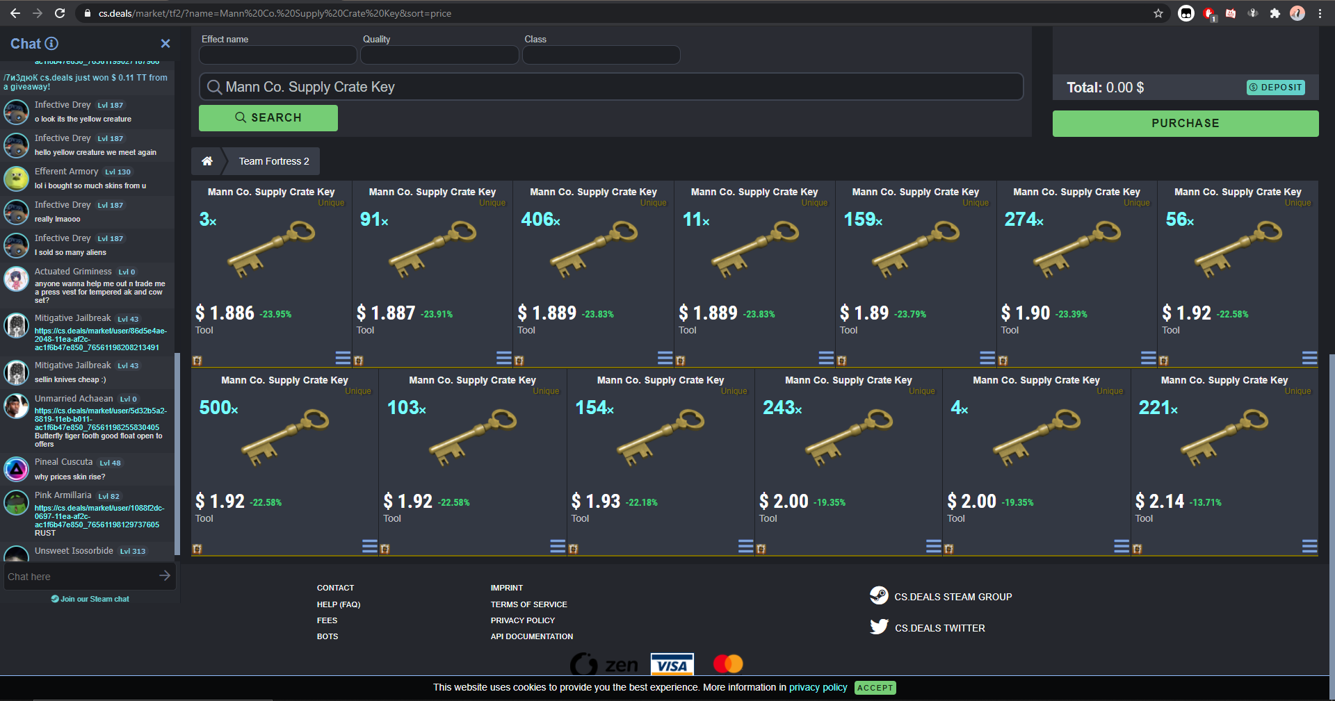 Places where to Buy TF2 Keys | TF2 Keys price Checker - GameZod