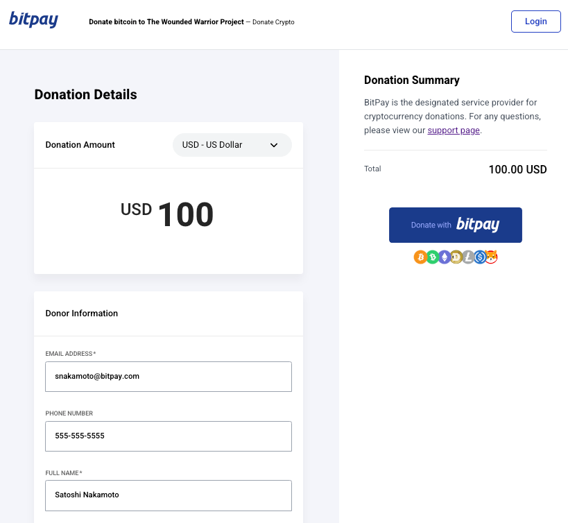 How can people give Bitcoin via donation link? | NOWPayments