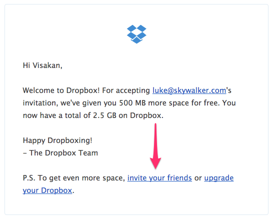 Extra MB Space at Dropbox - Give Refer