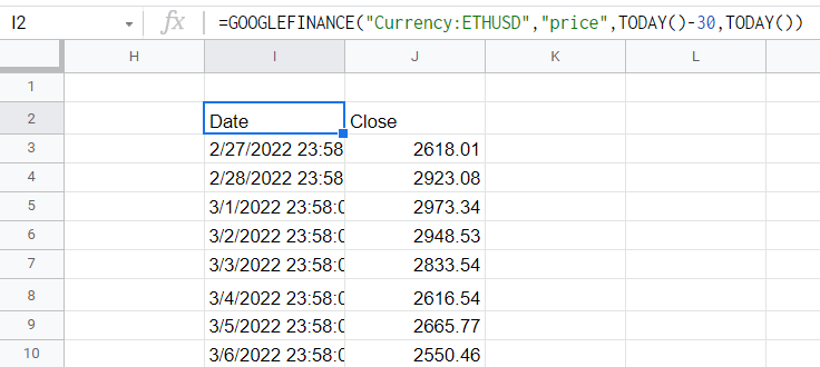 How to get Crypto prices using Google Finance and spreadsheets easy (Updated: ) - Home