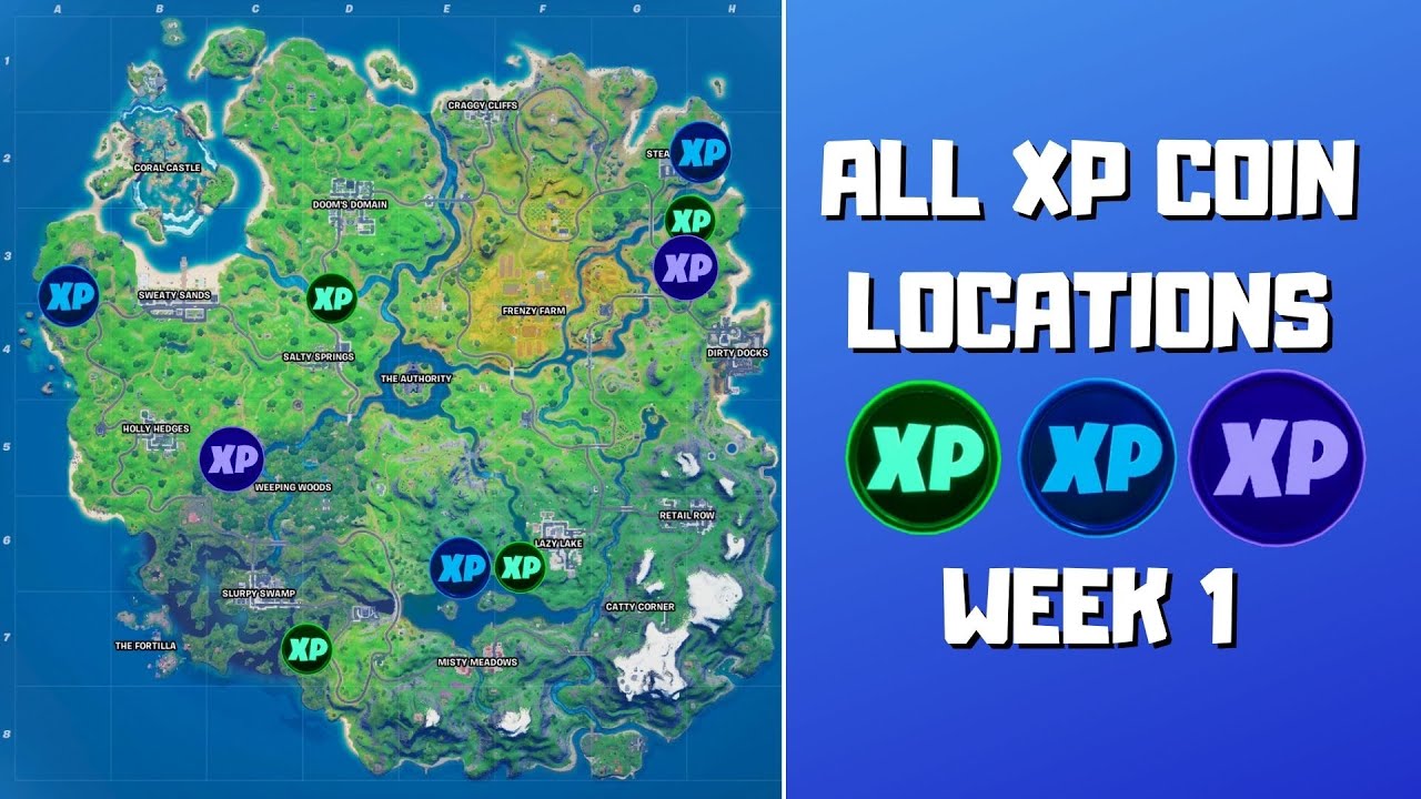 Fortnite Chapter 2 Season 4: Week 8 XP Coin Locations And Guide