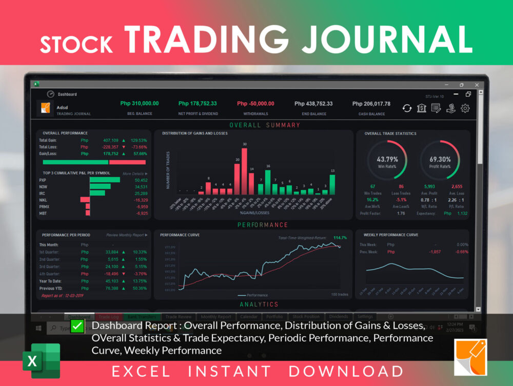 Trading Journal Spreadsheet | Expert Trading Analysis | Get Your 