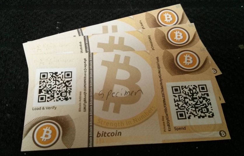 Paper wallet for Bitcoin