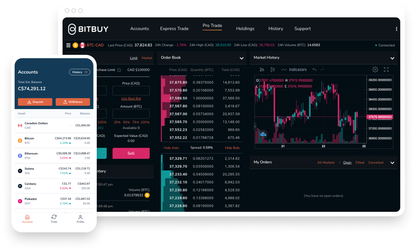 Live Bitcoin to Canadian Dollars Exchange Rate - ₿ 1 BTC/CAD Today