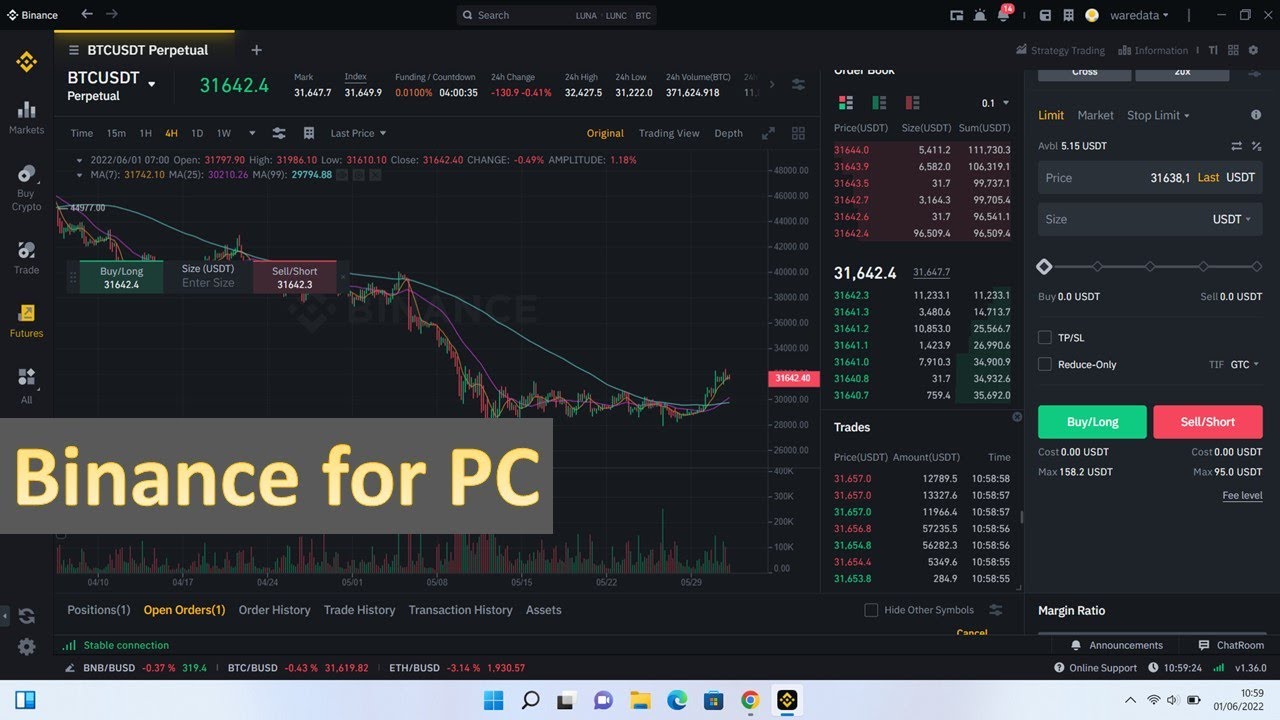 Free official version of Binance for Windows