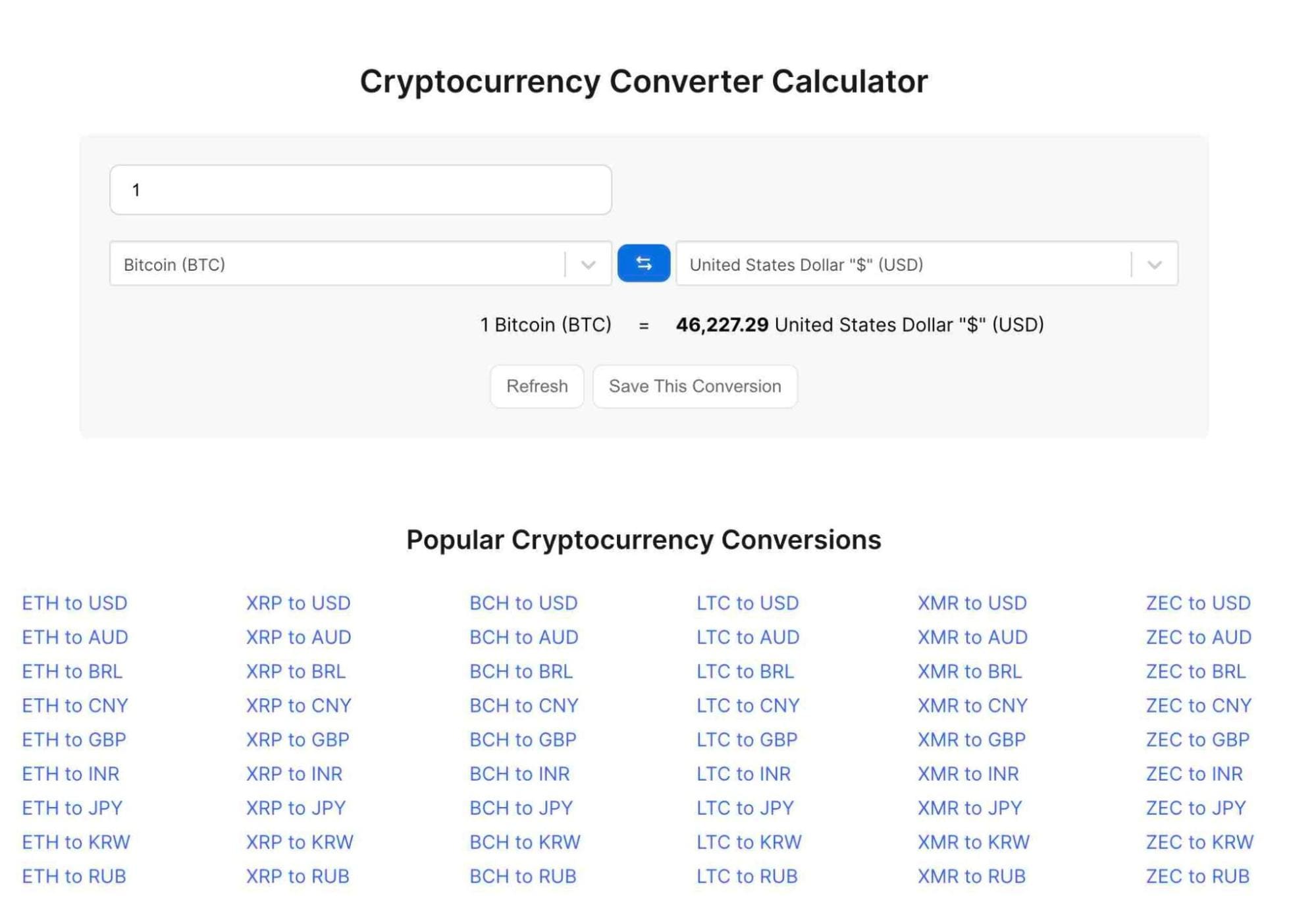 Free Bitcoin (BTC) Profit Calculator