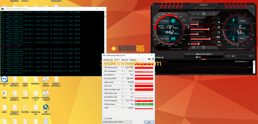 GTX Mining Settings