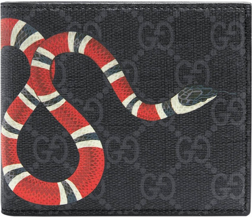 Black Snake-print GG-Supreme wallet | Gucci | MATCHES UK