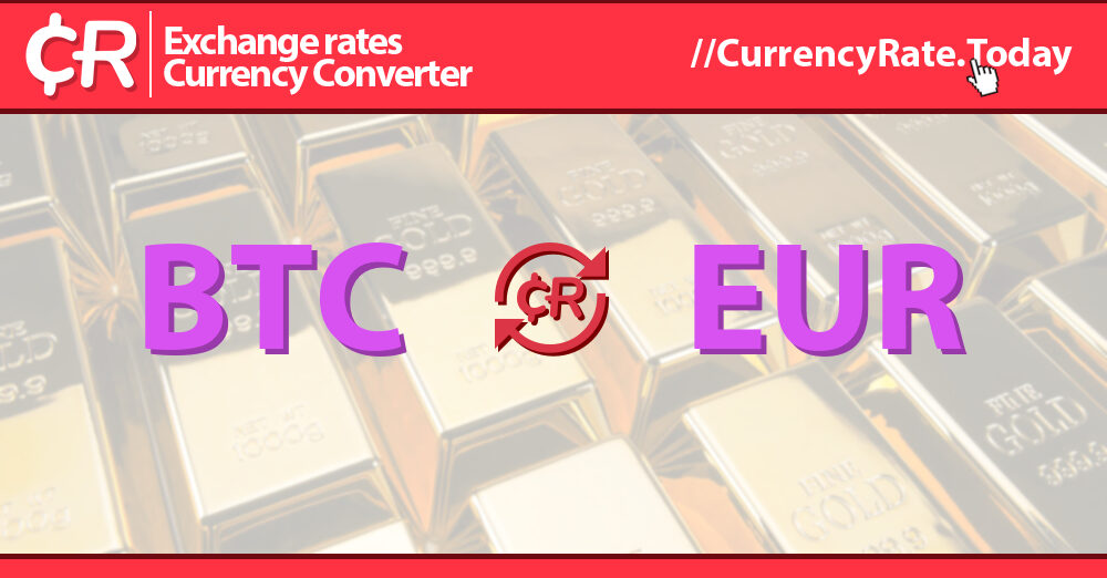 BTCEUR Bitcoin Euro - Currency Exchange Rate Live Price Chart