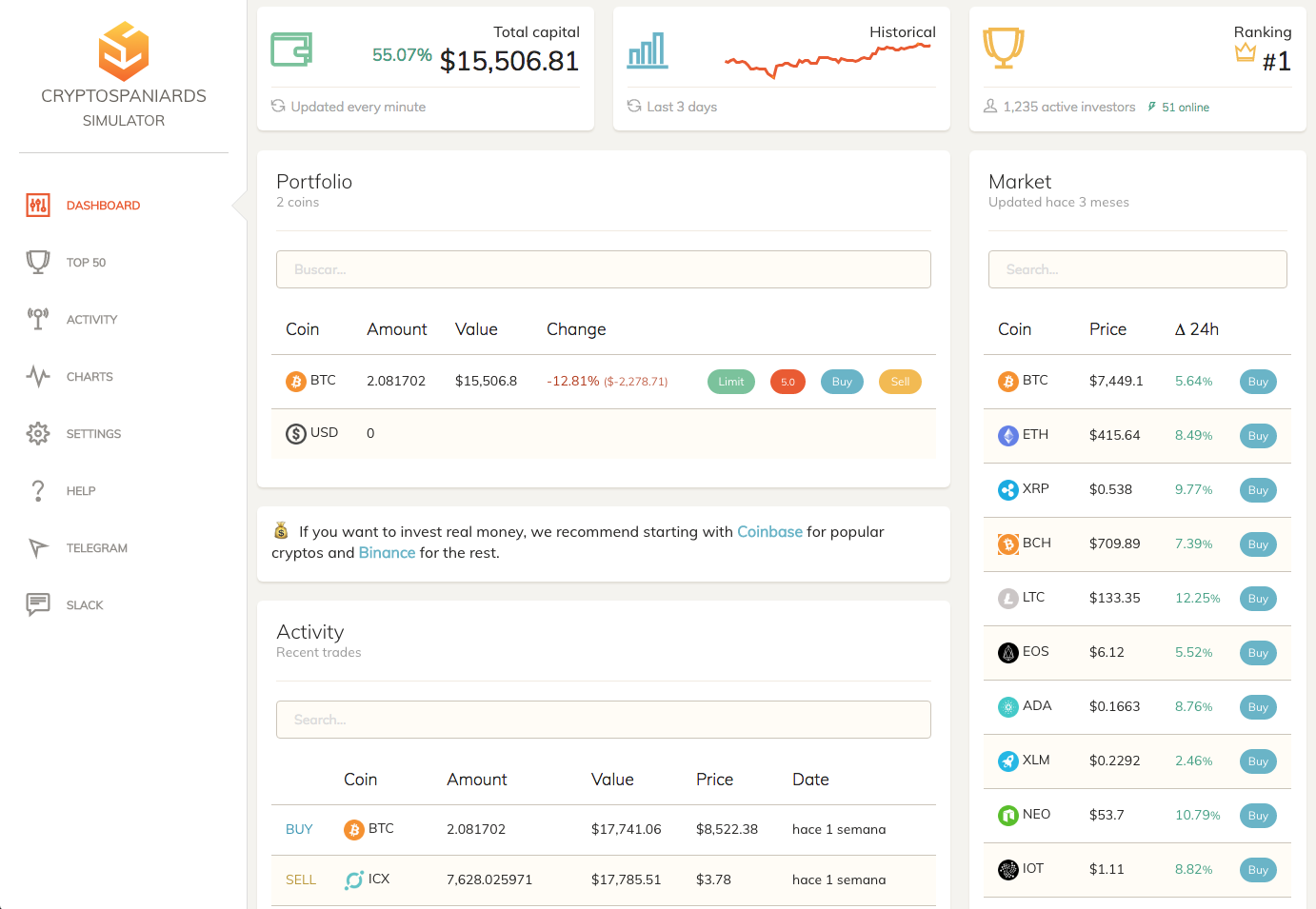 cryptolove.fun - Simulate Your Profits From Crypto Trading