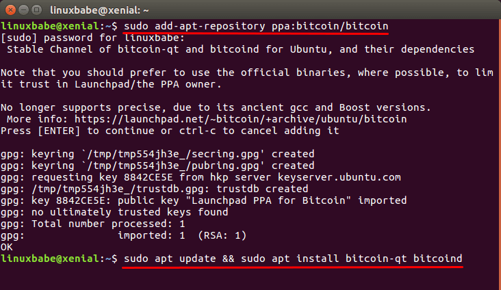 Install bitcoin-core on Linux | Snap Store