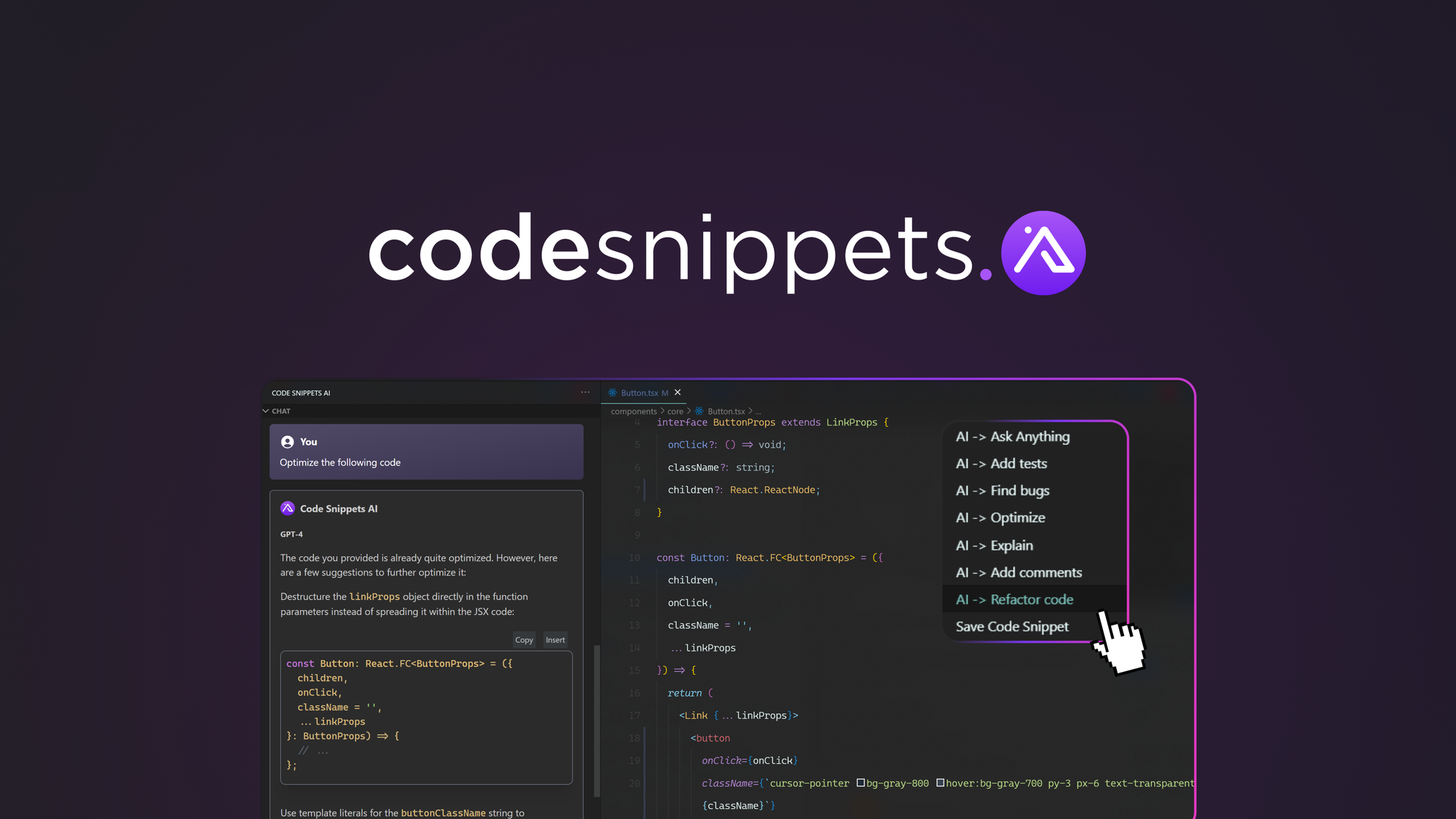 Code Snippets AI - GPT-4 & Google PaLM2 - Visual Studio Marketplace