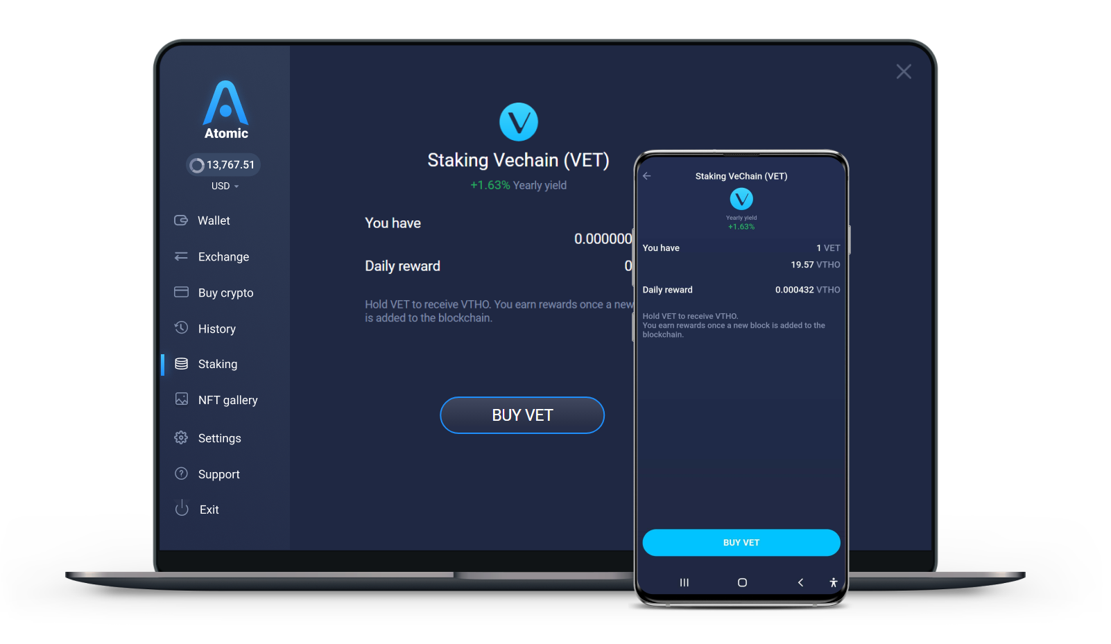 VeChain (VET) Staking Rewards Calculator