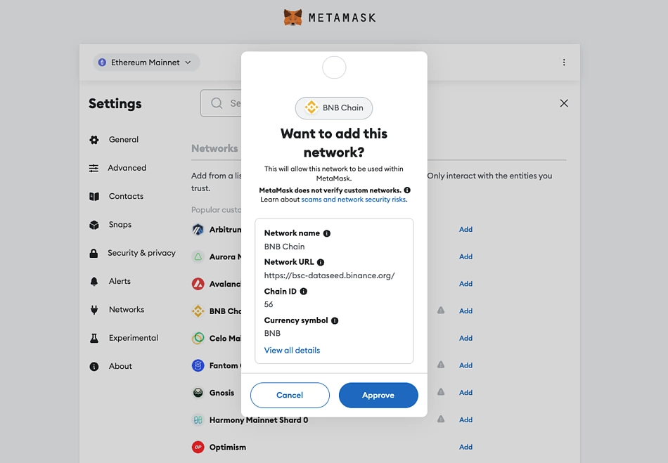 Adding BNB Chain to Your MetaMask Wallet - BNB Chain Blog