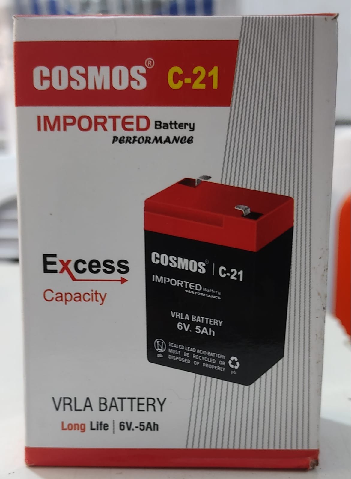 Buy cosmos Battery 12v -8Ah online from Shree Samartha Hardwer & Electical