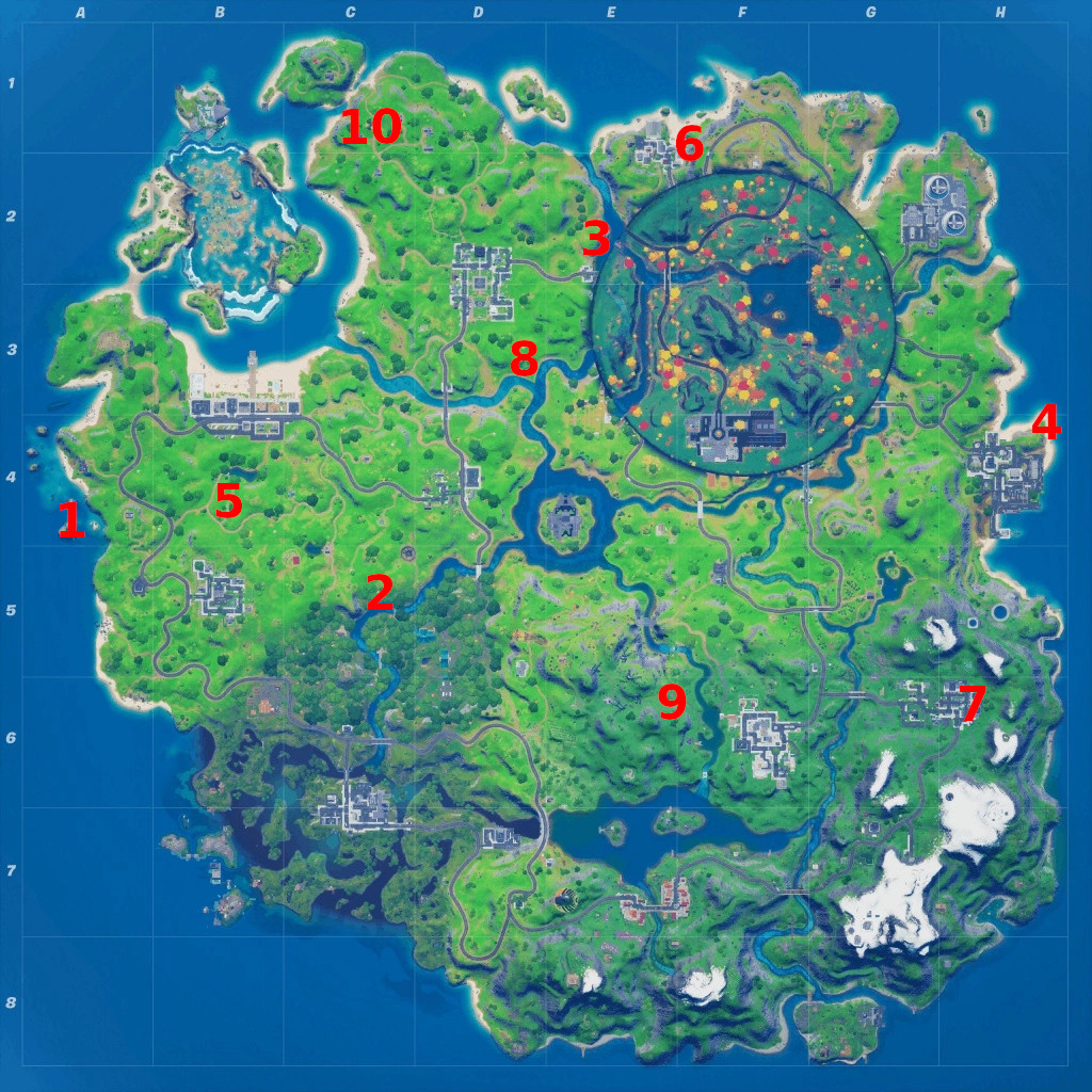 Fortnite Week 5 XP coins: All XP coin locations on the Fortnite map- Republic World