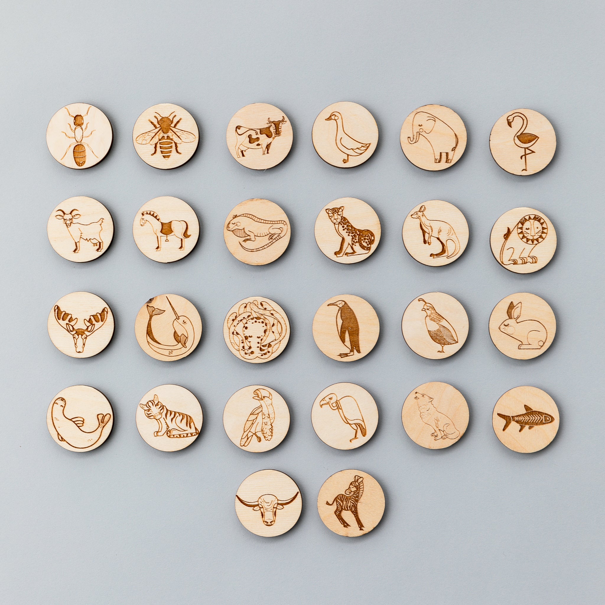 Wooden Alphabet Coins – Playroom Collective