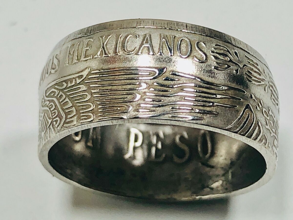 Silver Mexican Peso Coin Ring – silverhollowjewellery