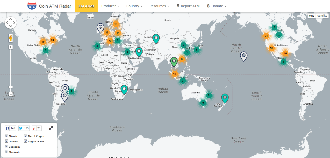 Crypto ATMs & merchants of the world | cryptolove.fun