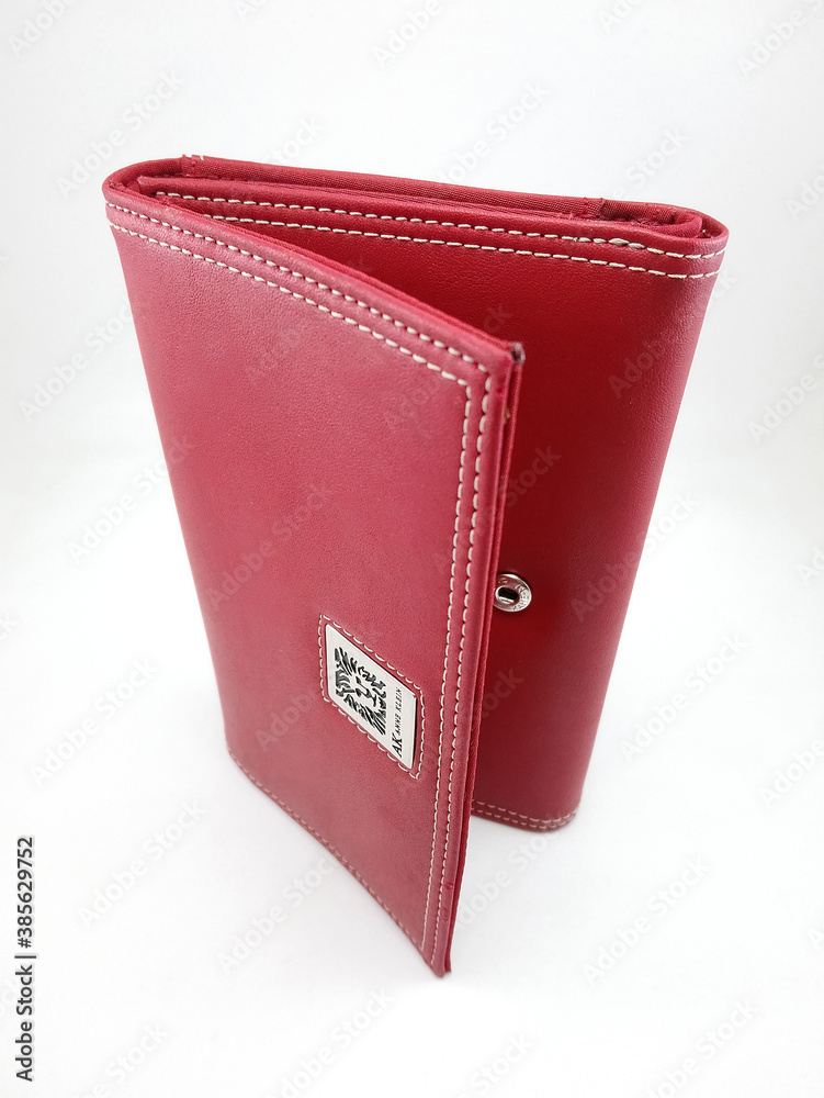 Manila Grace Dark Red Zip Around Women's Wallet at FORZIERI