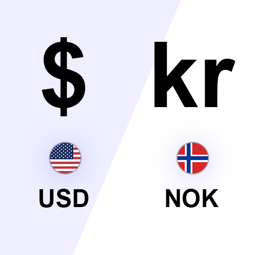 1 USD to NOK | Convert US Dollars to Norwegian Kroner Exchange Rate in the USA