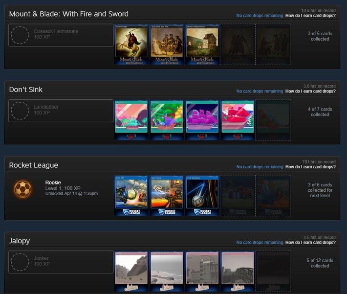 Save 72% on Trading cards bundle. All in one on Steam