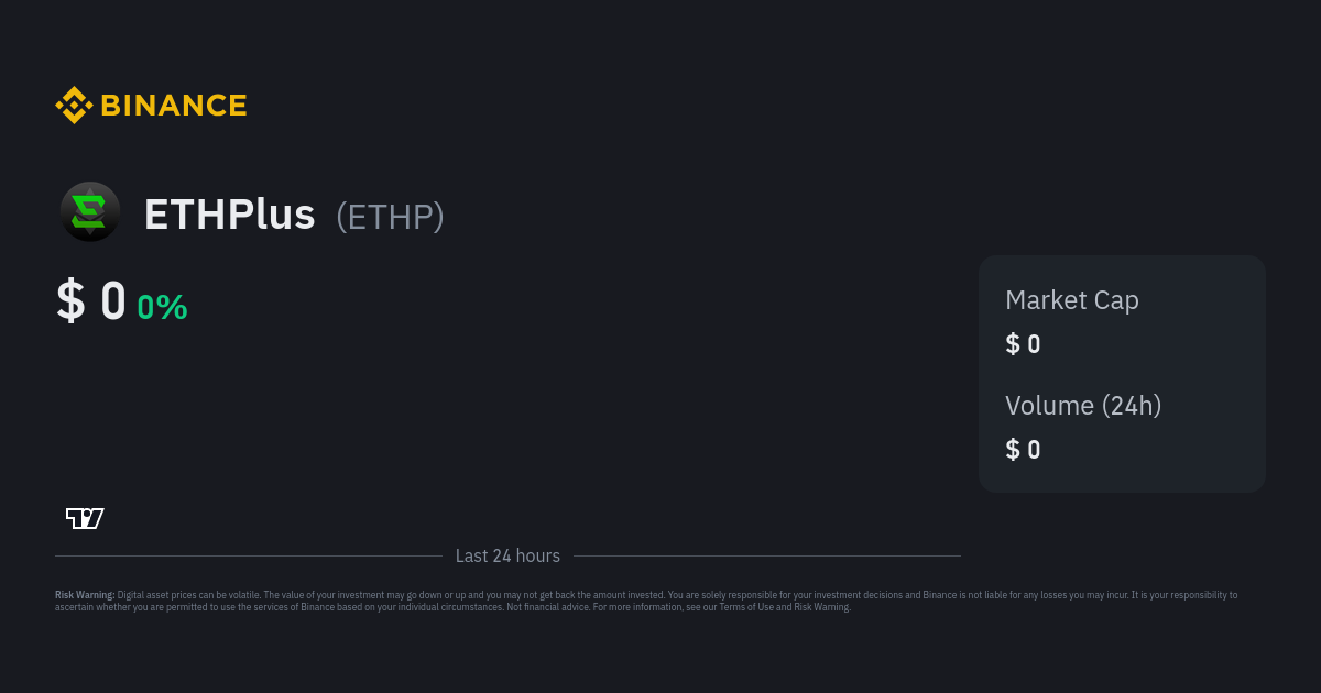 ETHPlus price today, ETHP to USD live price, marketcap and chart | CoinMarketCap