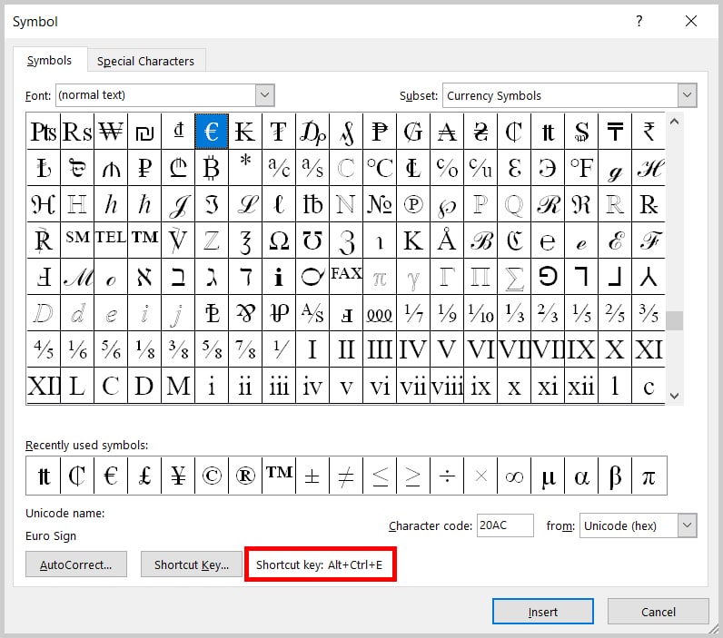 Unicode CLDR - Currency Symbols