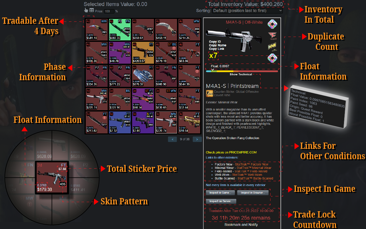 Csbackpack - CS2 & Steam inventory value tool