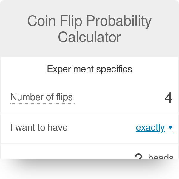 Coin Toss Probability Calculator - Online Calculator