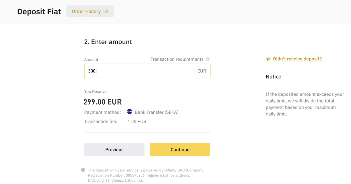 How to Make a Deposit in Binance