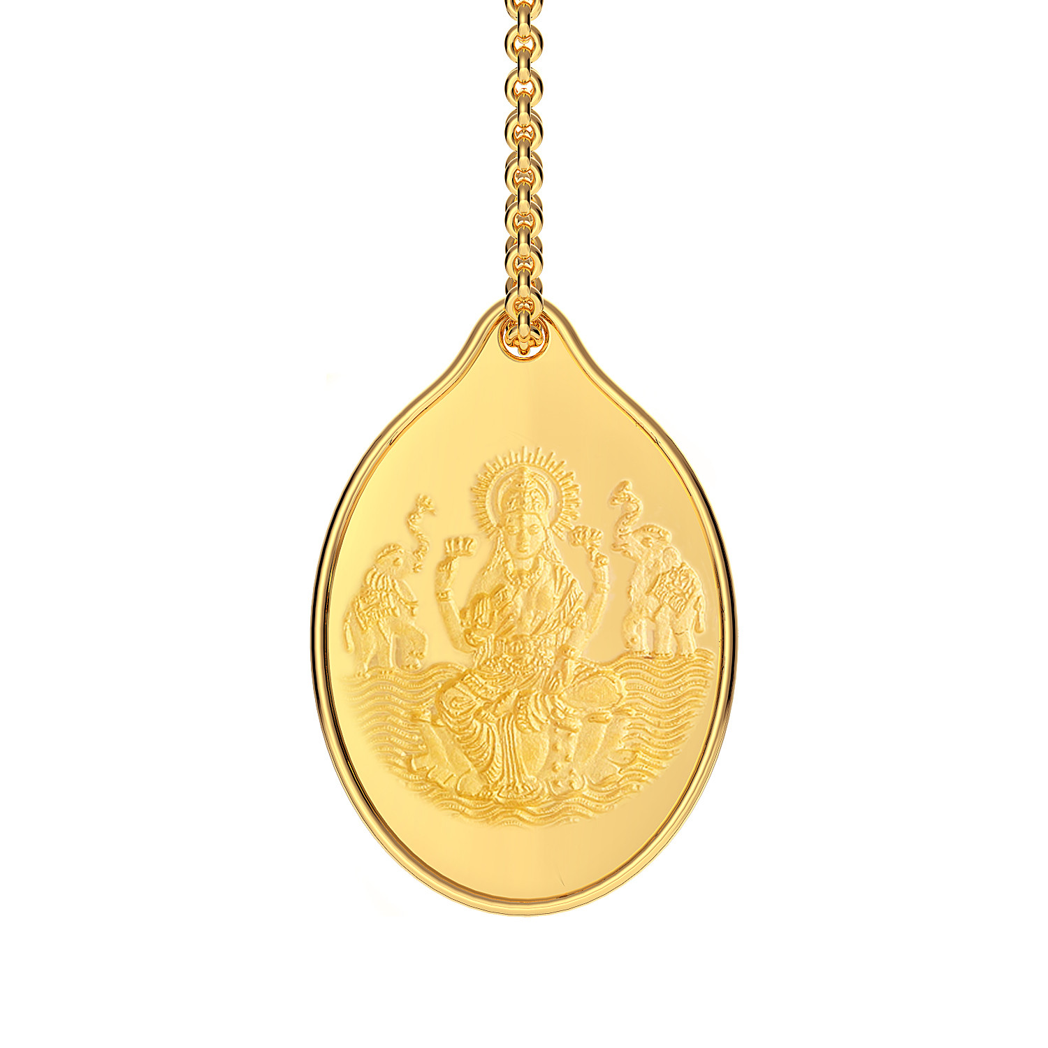 Lovely 22k Gold Coin Pendant 10 gm- Goddess Lakshmi Design