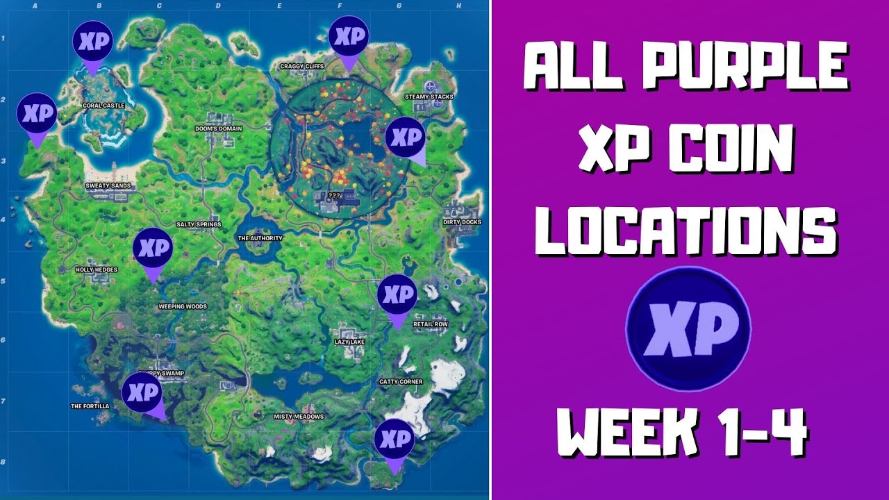 All Fortnite Season 4 Week 1 XP Coin Locations