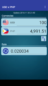 1 PHP to USD - Philippine Pesos to US Dollars Exchange Rate